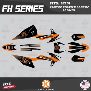 Graphics Kit for KTM 150EXC, 250EXC, 300EXC (2020-2023) Fh - ORANGE - Picture 1 of 6