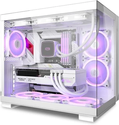 PCCOOLER CPS C3T500 ARGB White Mid Tower PC Case, 6 Fans, Glass, ATX Ready - Image 1 of 4
