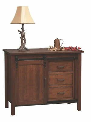 Hecho a medida por encargo | Casa de campo moderna | Buffet | Servidor | Puerta corredera de granero  Foto 1 de 2