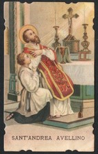 Image pieuse ancianne de San Andres Avelino santino holy card andachtsbild