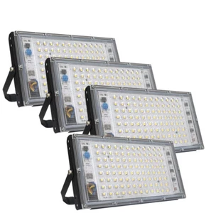 4 PIEZAS 100W vatios LED luz de inundación seguridad exterior jardín foco lámpara 110V 240V - Imagen 1 de 10