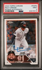 2023 Topps Chrome Rookie Autograph Riley Greene #RARG PSA 9