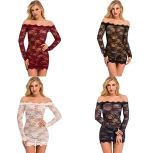 Underwear Lace Lingerie Mini Dress Nightwear Sexy Women Sexy Babydoll - Picture 1 of 16
