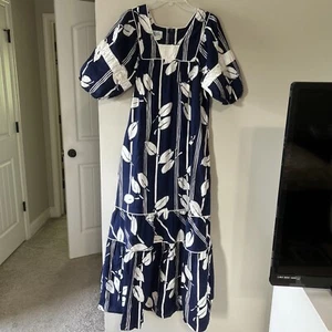 Vintage Lola Hawaii Stufen Maxikleid mit Ballonärmeln Gr. 16 Tall, Taschen - Bild 1 von 16