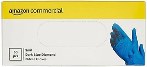 500 Heavy Duty Industrial Grade Blue Nitrile Gloves 9 Mil Diamond Textured Grip - Picture 1 of 3