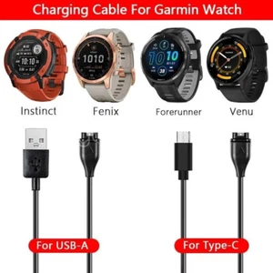 Watch Charging Cable USB / Type C for Garmin Forerunner Vivoactive Venu Fenix - Photo 1 sur 25