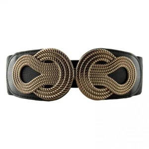 Retro Womens Wide Elastic Waist Belt for Dresses Ladies Stretch Belts with In... - Picture 1 of 6