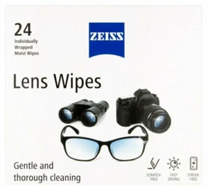 Zeiss Lens Wipes x 24 Individually Wrapped Moist Wipes Camera Binocular (UK) NEW - Picture 1 of 12