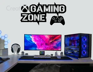 Gaming Zone Wandaufkleber XBOX ONE Controller Game Zone Vinyl Aufkleber Wandbild XBOX 1 - Bild 1 von 6