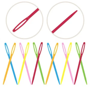 40 piezas agujas de coser de plástico cosidas a mano con ojo ovalado - Imagen 1 de 12