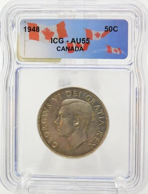 1948 CANADA FIFTY CENT ICG AU55  (BT1184) - Image 1 of 4
