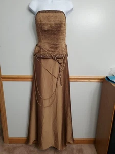 Vintage Evie Cameron Blake trägerloses formelles Pailletten Abschlussball Brautjungfernkleid Kleid... - Bild 1 von 23