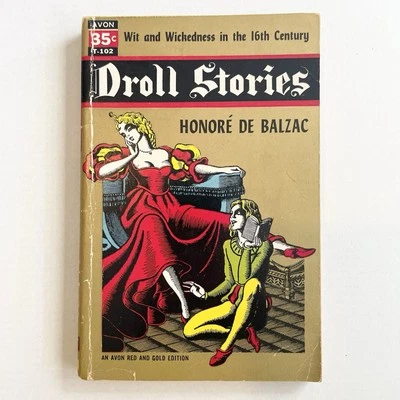 Droll Stories by Honore de Balzac - 1955 Paperback - Vintage Avon - Illustrated Foto 1 de 4