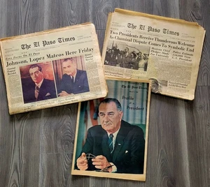 Vintage El Paso Times President Johnson Activity In 1964 - Picture 1 of 1