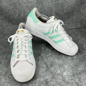 Adidas Men’s Superstar Shoes GX2538 White Clear Mint Size 10 EUC 854 - Picture 1 of 10