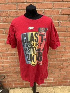 Camiseta Vintage Roja 2008 Glastonbury Talla XL Amy Winehouse, The Verve, JAY-Z - Imagen 1 de 11