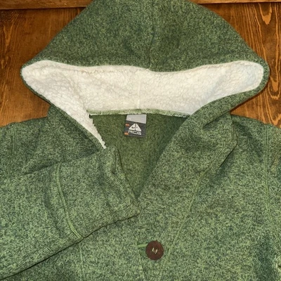 Suéter Pullover Nike ACG Performance Polar Para Mujer Talla M Verde Jaspeado Capucha Foto 1 de 4