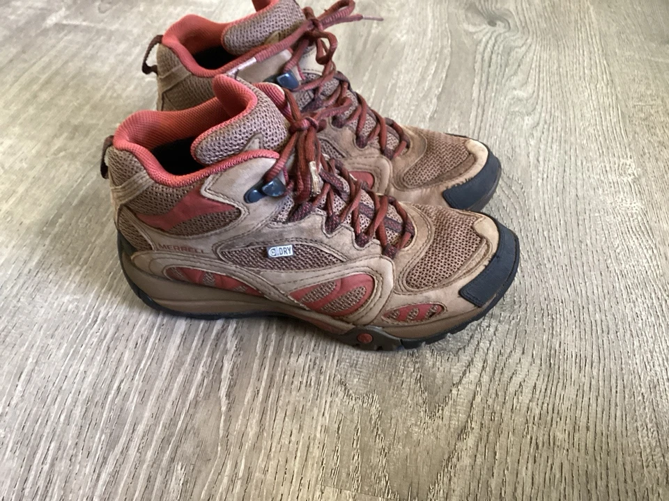 Merrell Mujer Talla 7 Azura Botas Rojo Impermeable Senderismo Botines Zapatos J24322 Foto 1 de 4