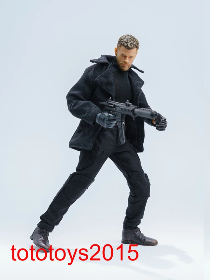 1/12 Negro Cuello Alto Camisa Táctico Pantalones Cortavientos Conjunto Para Figura de Acción 6" Foto 1 de 4