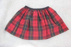 Girls Ralph Lauren Holiday Christmas Party Plaid Lined Red Skirt Size 7/S #14 - Picture 1 of 12