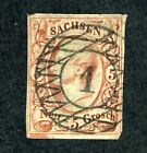 German States - Saxony, Scott #13, King John I, Used, 1856