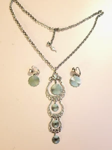 Vintage Sarah Coventry "Snow Lace" Halskette und Ohrringe Geschenkset - Bild 1 von 4