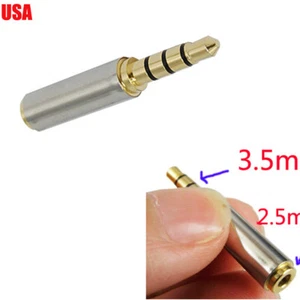 3.5mm TO 2.5mm HEADSET TTY ADAPTER for Apple iPhone 4 4S 5 5C 5S - Picture 1 of 2