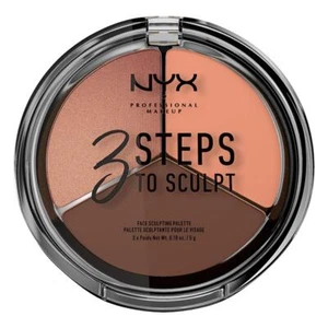 NYX PROFESSIONAL MAKEUP 3 Steps to Sculpt, Face Sculpting Contour Palette - Deep - Picture 1 of 8