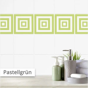 Fliesenaufkleber Tunnel Muster Pastellgrün | Fliesenfolie für Küche & Bad - Bild 1 von 1