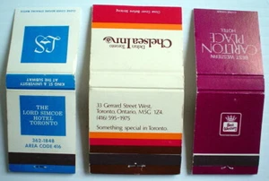 TRES HOTELES ONTARIO DE LOS AÑOS 70. MATCHBOOKS *** 3 CAJAS DE FÓSFOROS, HOTELES ONTARIO - Imagen 1 de 5
