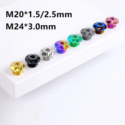 Tapa/enchufe de llenado de aceite de titanio M20 M24×1.5/2.5/3P tornillo de cubierta de aceite de motor de motocicleta Foto 1 de 4