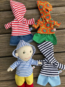 Puppenkleidung handmade für mini Puppen Gr. 20 cm Hoodie Kapuzenshirt + Hose NEU