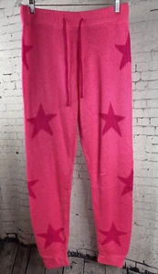 Pantalones de salón de punto azul mariposa grandes para mujer estrellas rosa cordón (A62) - Imagen 1 de 6