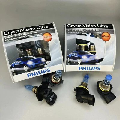 PHILIPS 9005 9006 CrystalVision Ultra Headlight Bulb For BMW Cadillac Dodge Ford - Image 1 of 4