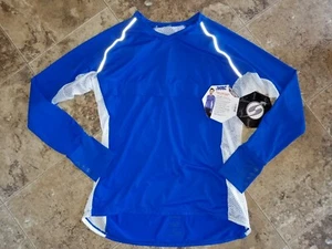 Nwt Mens SPZ Sun Protection Zone Sports Long Sleeve Athletic MAC Shirt Blue L - Picture 1 of 2