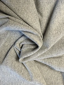 2 Yards Grey Light Sweatshirt Fleece 55" Double-Sided Brushed Fabric SOFT - Picture 1 of 3
