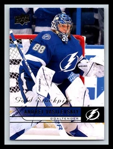 2021-22 UD EXTENDED SERIES GOLD STOCKPILE #T-62 ANDREI VASILEVSKIY TAMPA BAY - Picture 1 of 2