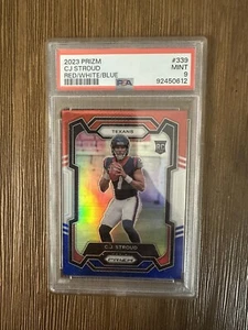 2023 Panini Prizm C.J. Stroud Red White & Blue Prizm Rookie RC #339 PSA 9 - Picture 1 of 2