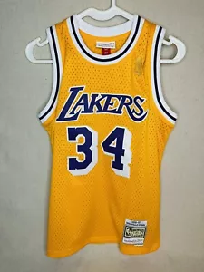 LA Lakers 1996-97 Shaquille O'Neal Mitchell & Ness Hardwood Authentic Jersey L - Picture 1 of 8