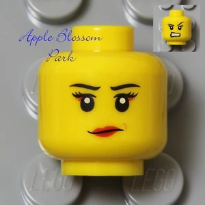 NUEVO Lego Mujer MINIFIGURA CABEZA Niña Princesa Ninja Nya con Labios Rojos Ojos 9448 9566 - Imagen 1 de 5