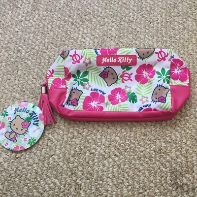 2013 Hello Kitty Hawaiian   Zippers School Phone Pencil Case Sanrio Flowers — 第 1/4 张图片