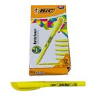12 Highlighters BIC Brite Liner Yellow Chisel Tip Highlighters