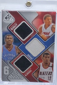 💥DURANT/ALDRIDGE/BEASLEY JERSEY💥2009-10 SP GAME USED TRIPLE JERSEY💥LE #/99🔥 - Picture 1 of 4