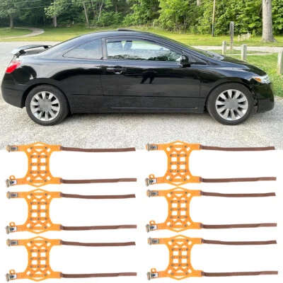 Cadenas de neumáticos antideslizantes de invierno para nieve barro tendón 6 piezas para Honda Civic Accord Foto 1 de 4