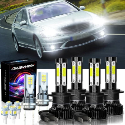 Para For Mercedes-Benz S55 AMG 2003-2006 6X Faros LED + bombillas antiniebla - Image 1 of 4