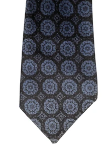 Vintage 1960s Tricel floral tie by Favourite with Seal Clip made in England - Picture 1 of 4