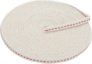 1/4" Wide 33 Feet 100% Cotton Flat Wick, Oil Lamp Wicks with Red Stitch for Kero - Picture 1 of 12