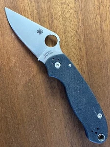 Spyderco Para 3 Black G10 Satin S30V (Standard) - New - Factory Second - Picture 1 of 5