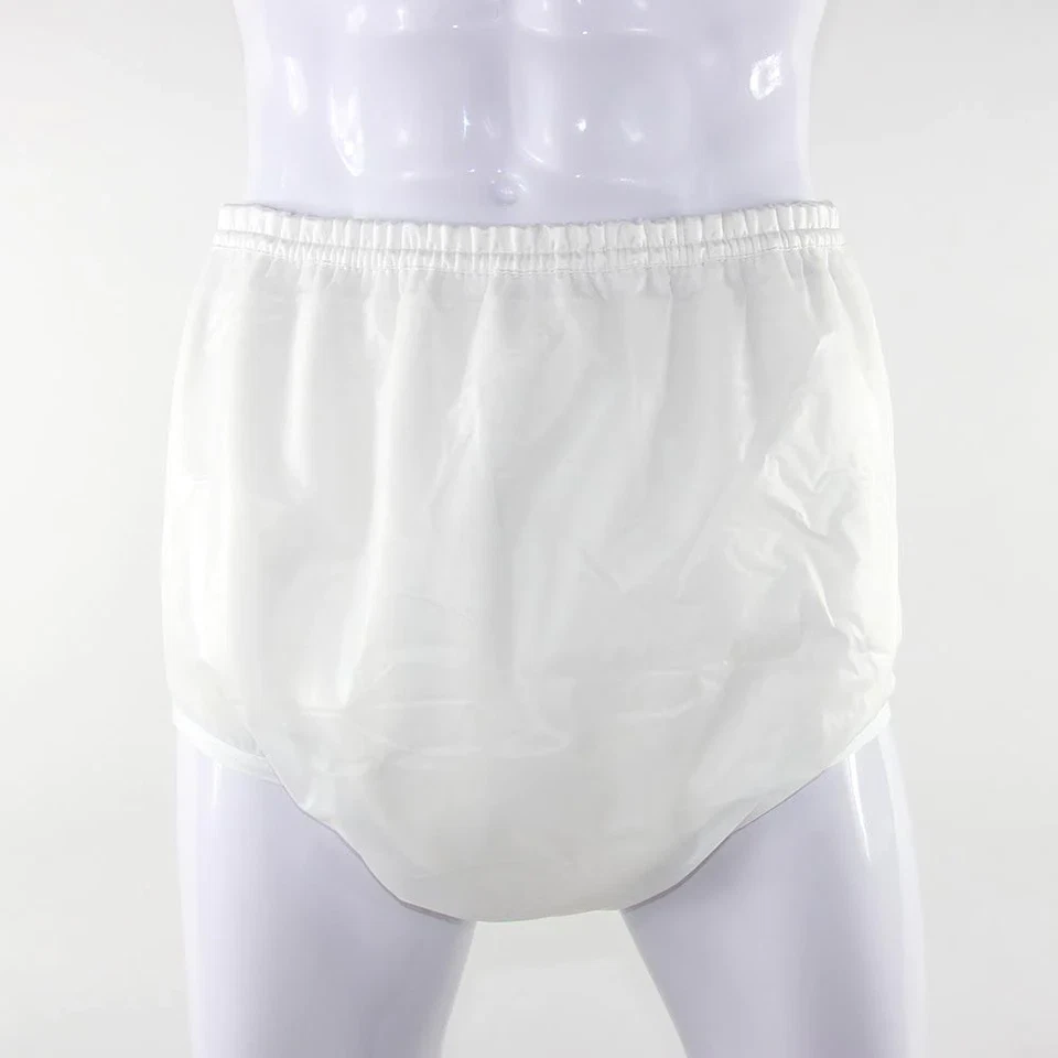 Pantalones de plástico forrados de rizo absorbente para adultos banda de cintura de 1 pulgada 6 mil Foto 1 de 1