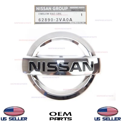 Genuine Front Grille Emblem Logo ⭐OEM⭐ NISSAN VERSA NOTE 2014-2019 62890-3VA0A - Image 1 of 4